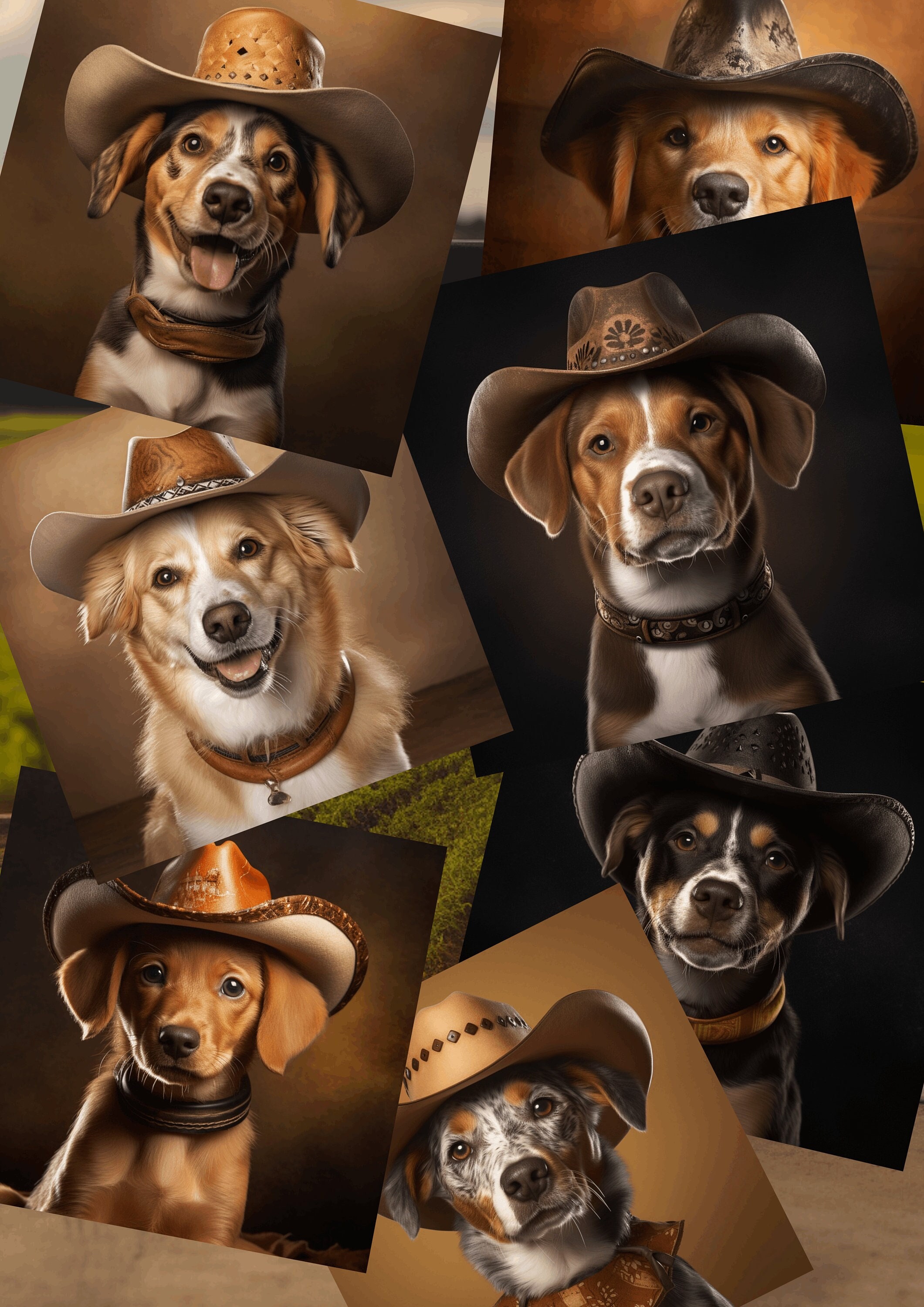 Fumwase Small Dog Cowboy Hat Halloween Costumes For Dogs Cat Pet Cowboy