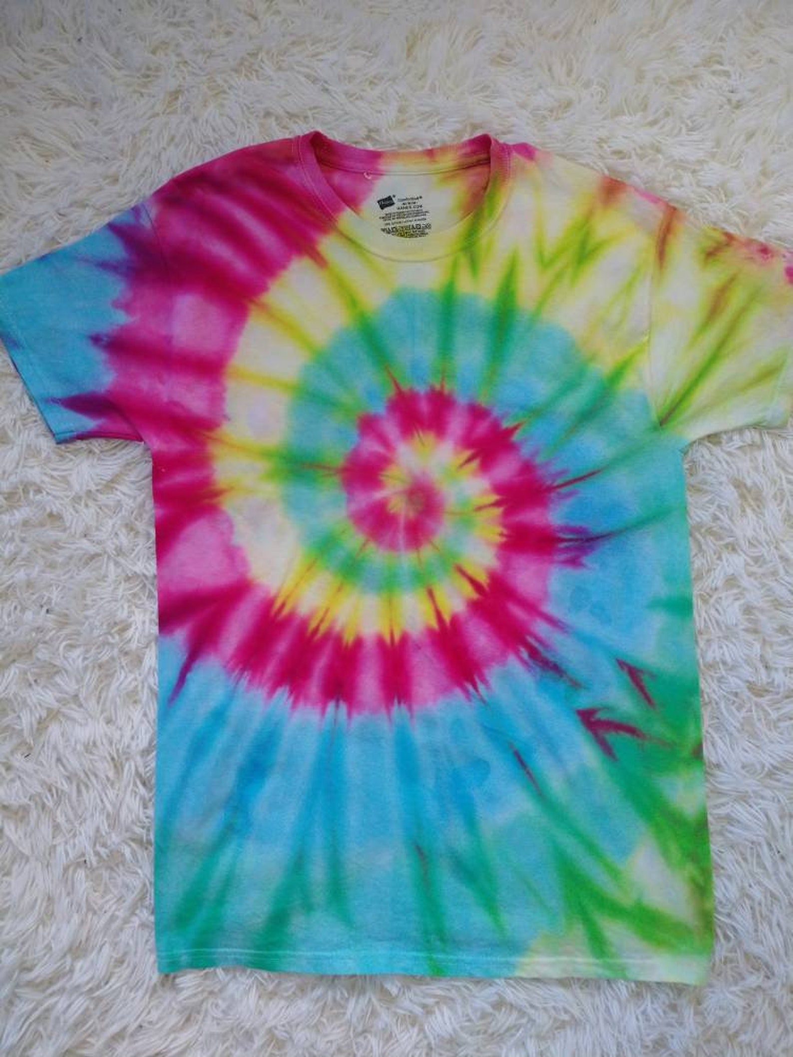 Vintage Faded Style Tie Dye Swirl design Unisex Medium Y2K | Etsy