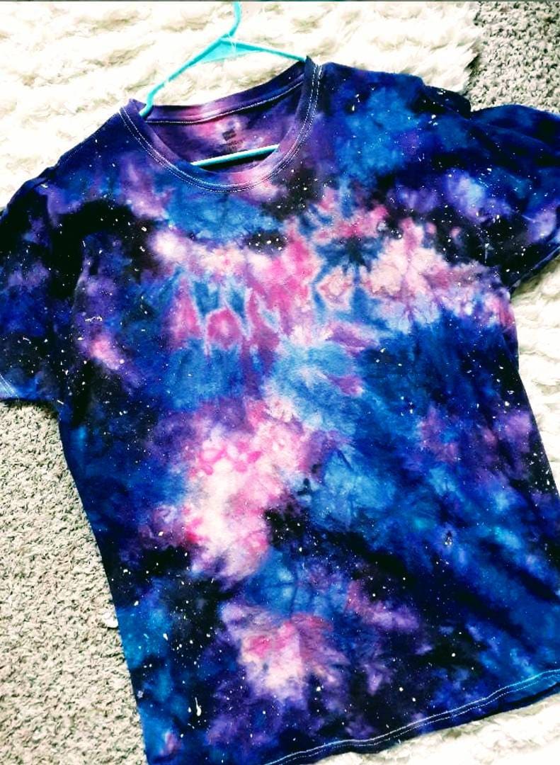Galaxy Nebula Tie Dye Shirt Made to Order Unisex tops Rave Etsy
