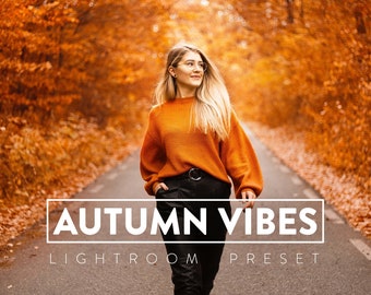 10 AUTUMN VIBES Lightroom Mobile and Desktop Presets  |  Fall preset Warm Red Tone orange colors Autumn Bride