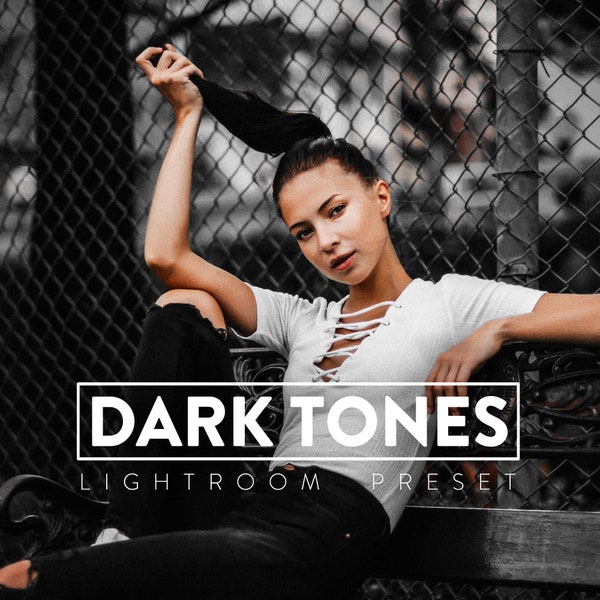 10 DARK TONES Lightroom Mobile and Desktop Presets  | Black tones preset, Dark preset, Moody preset