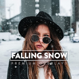 90 Snow Overlays | Realistic snow, falling snow, blowing snow, winter overlays, bokeh snow overlays, christmas overlay, Photoshop overlays