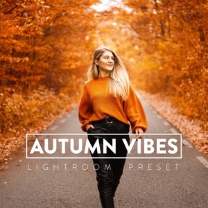 10 AUTUMN VIBES Lightroom Mobile and Desktop Presets  |  Fall preset Warm Red Tone orange colors Autumn Bride