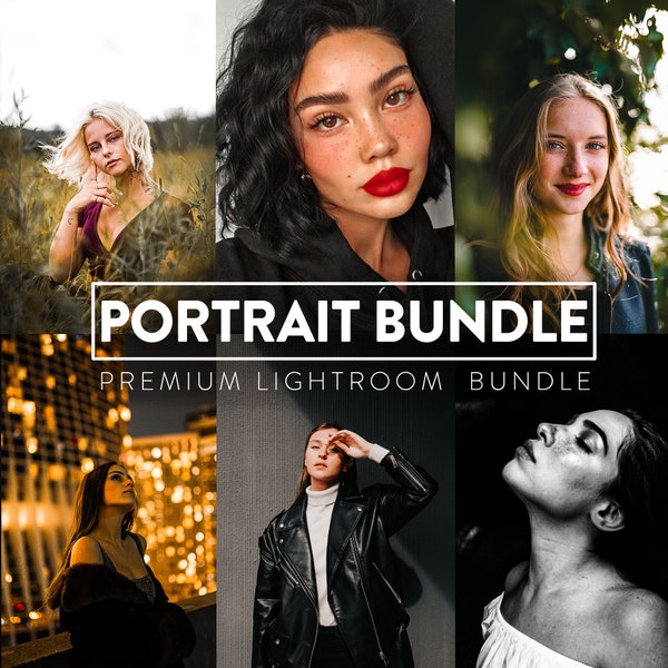 60 PORTRAIT BUNDLE Lightroom Mobile and Desktop Presets | Face Bright Color vibrant Selfie collection bundle preset pack