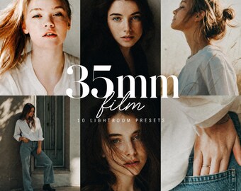 10 preajustes de película de 35 mm para Lightroom Mobile y Desktop / Preajuste de película analógica retro vintage