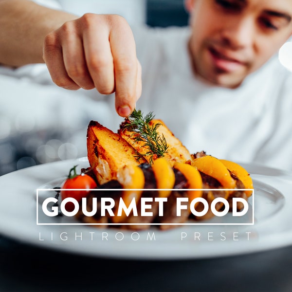 10 GOURMET FOOD Lightroom móvil y escritorio Preset / Food Blogger Presets, instagram, filtro de comida, gourmet brillante mínimo