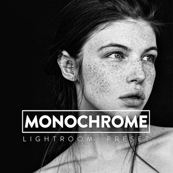 10 MONOCHROME Lightroom Mobile und Desktop Presets | Kontrast monoton, Portrait, schwarz-weiß