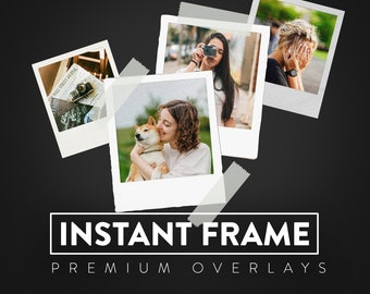 30 Instant Film Frame Overlays: Analog Effects (PNG)