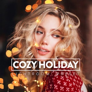 10 preimpostazioni HOLIDAY per Lightroom Mobile e desktop / Preimpostazioni Instagram per l&#39;inverno Blogger per interni Fotoritocco Natale accogliente