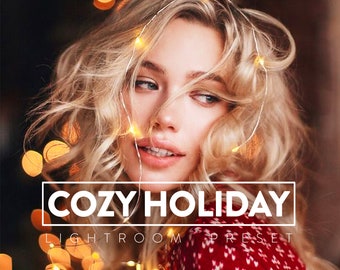 10 HOLIDAY Lightroom Mobile and Desktop Presets | winter Instagram Presets Indoor Blogger Photo Editing Cozy Christmas