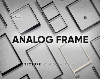 30 Analog Film Frame Overlays: Kodak Borders (PNG, 6000x4000 px)