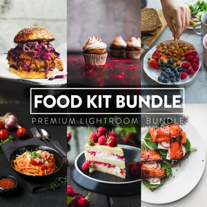 60 FOOD KIT BUNDLE Lightroom Mobile and Desktop Presets | Food Presets, Food Blogger Presets, Food Filters, Tasty food