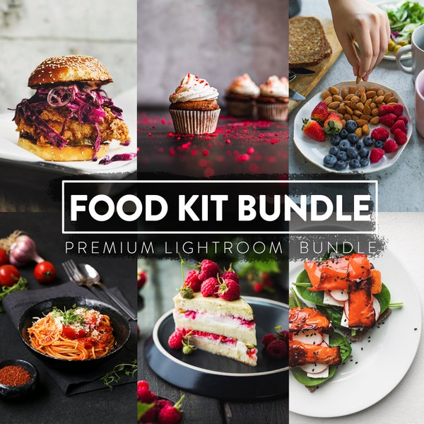 BUNDLE KIT CIBO 60 Preset Lightroom Mobile e Desktop / Preimpostazioni alimentari, Preimpostazioni food blogger, Filtri alimentari, Cibo gustoso