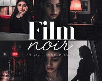 10 Film Noir Lightroom Presets: Dark Moody Tones (Desktop & Mobile)