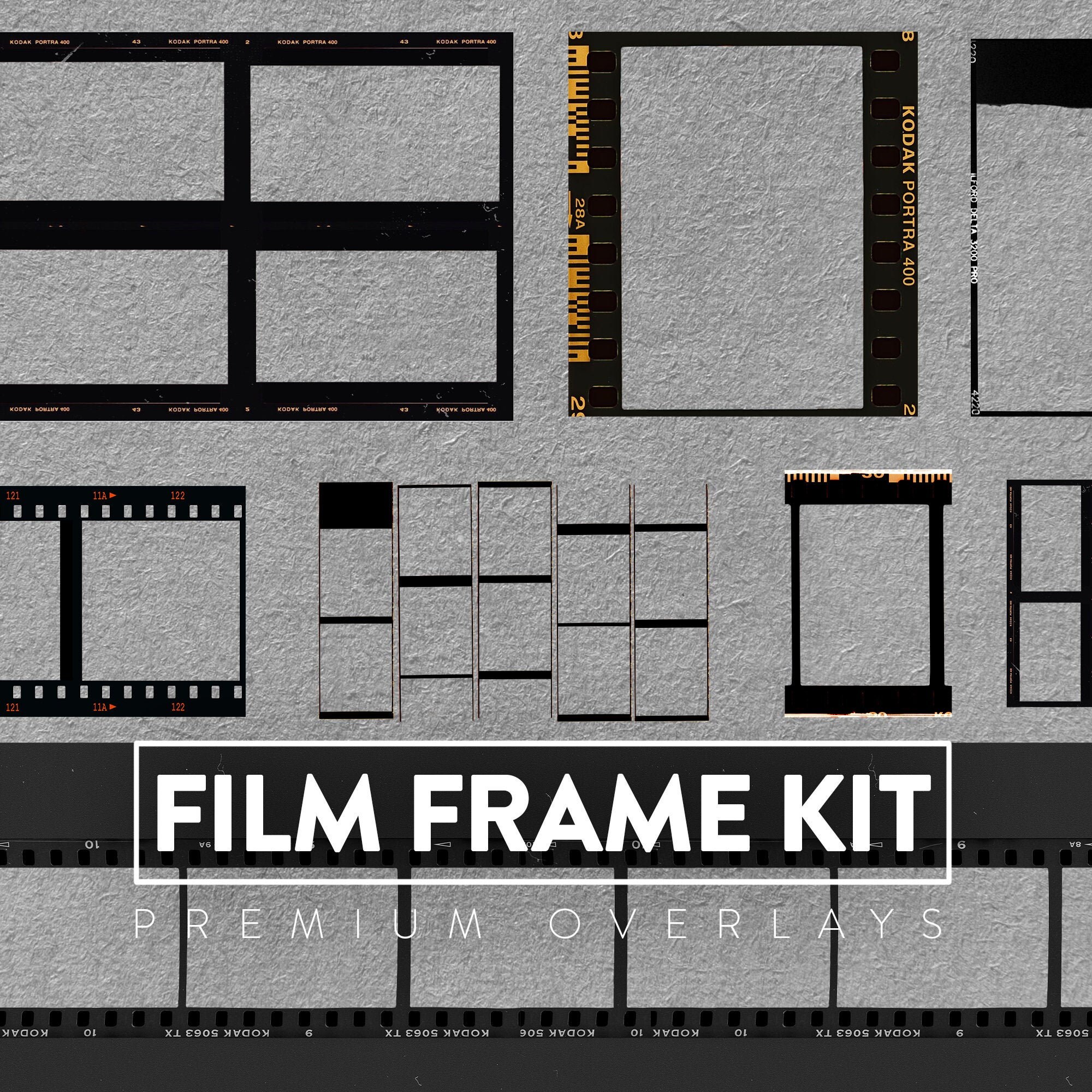 40 FILM BORDERS Negative Film Frames Kit Instant Film Etsy