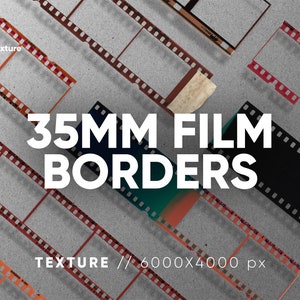 50 Film Frame Overlays: 35mm Analog Border (PNG Digital Download)