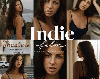 10 INDIE FILM Lightroom Mobile and Desktop Presets | Cinematic Grainy hollywood movie cinema