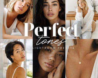 10 PERFECT TONES Lightroom Mobile and Desktop Presets | Bright beauty Selfie makeup light insta Instagram Blogger