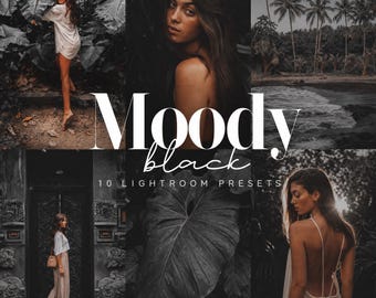 10 Moody Black Lightroom Presets: Mobile & Desktop (10 Variants)