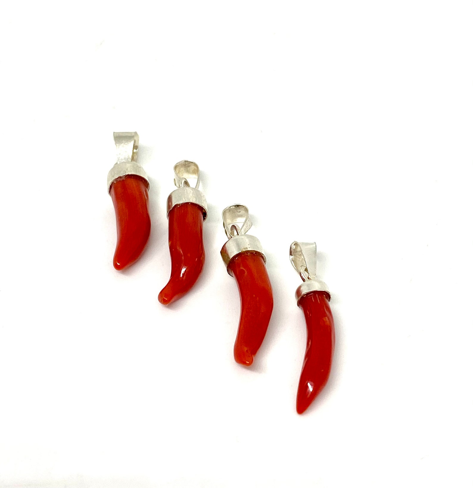 High Quality Horns Italian Horns 4 Pieces Mediterranean Red Etsy