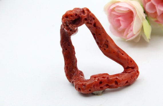 Red Coral Not Dyed Genuine Shape coral Pendant Natural Shape Mediterranean Coral Man Woman Coral Jewellery December Birthstone