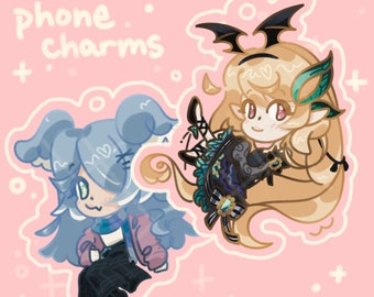 Elira & Pomu Epoxy Phone Charms | Nijisanji EN Fanmerch | Halloween/Winter Date VER.