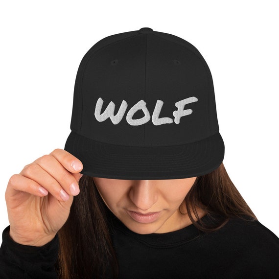 Embroidered Wolf Hat Wolf Hats for Men 
