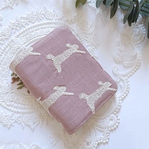 Broderie lapin kpop porte-cartes photo Album kawaii collectbook 3 anneaux A5 A6 classeur de cartes photo cadeaux personnalisés