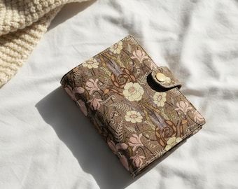 Flower A6 A5 Journal A7 Binder Rings Handmade Portable Refilled Notebook Dairy Book