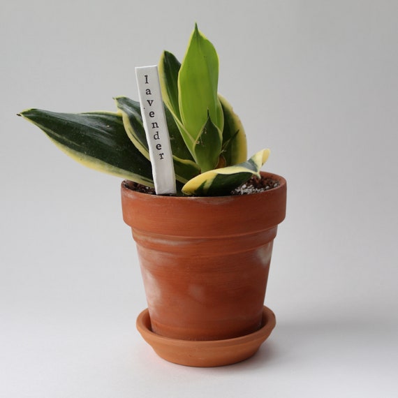 Personalized Herb Marker: Clay or Metal Plant Labels