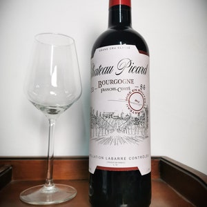 Chateau Picard wine label design, instant download, ST digital file
