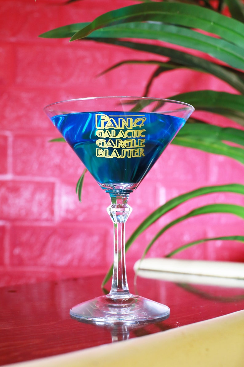 Pan Galactic Gargle Blaster Glass the Hitchhiker's Guide Etsy