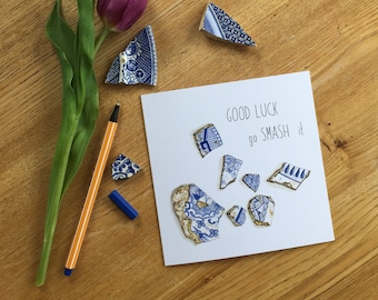 Greeting Card- Good Luck- Go smash it