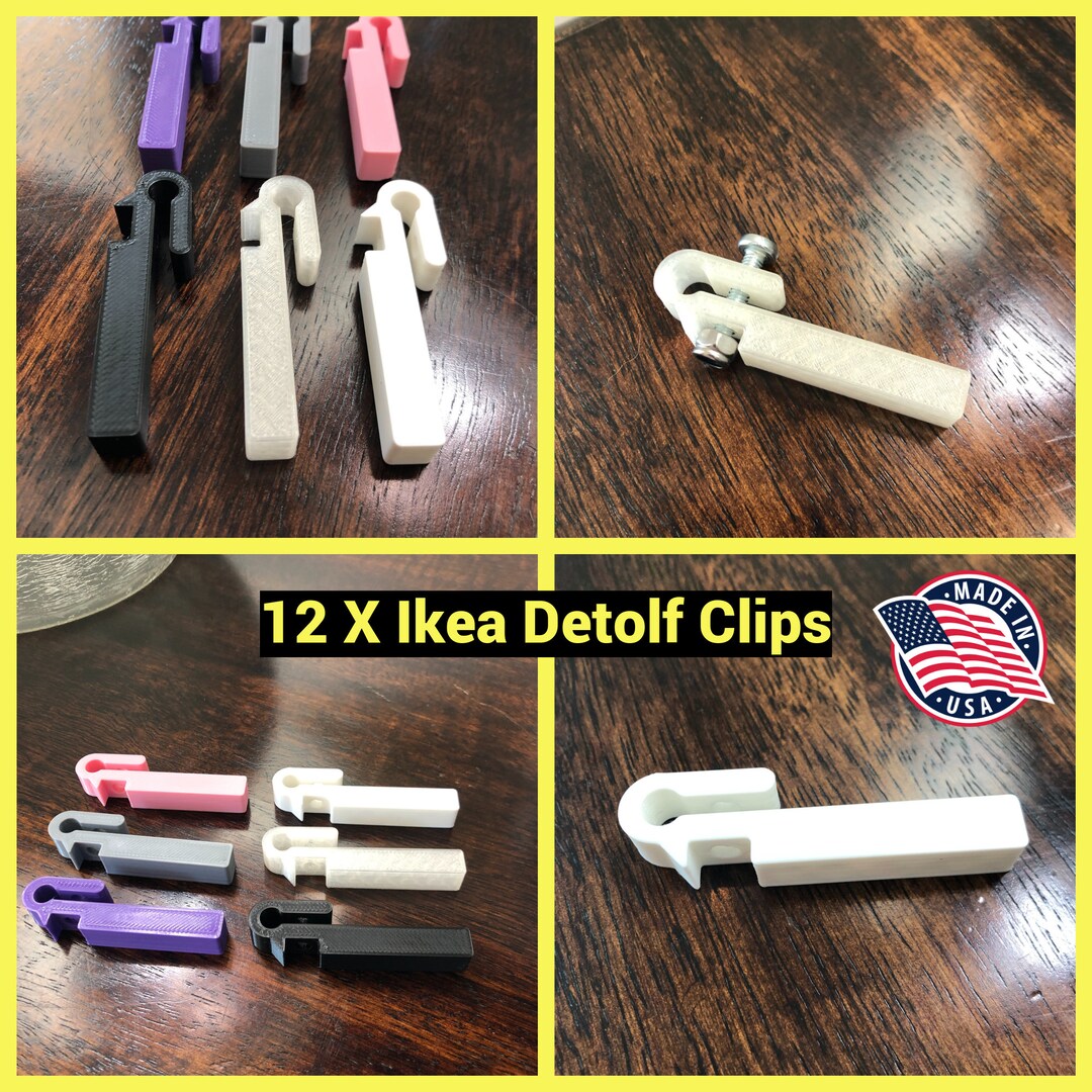 IKEA Detolf Shelf Clips Add or Change Shelf Height 3 Shelves USA Made