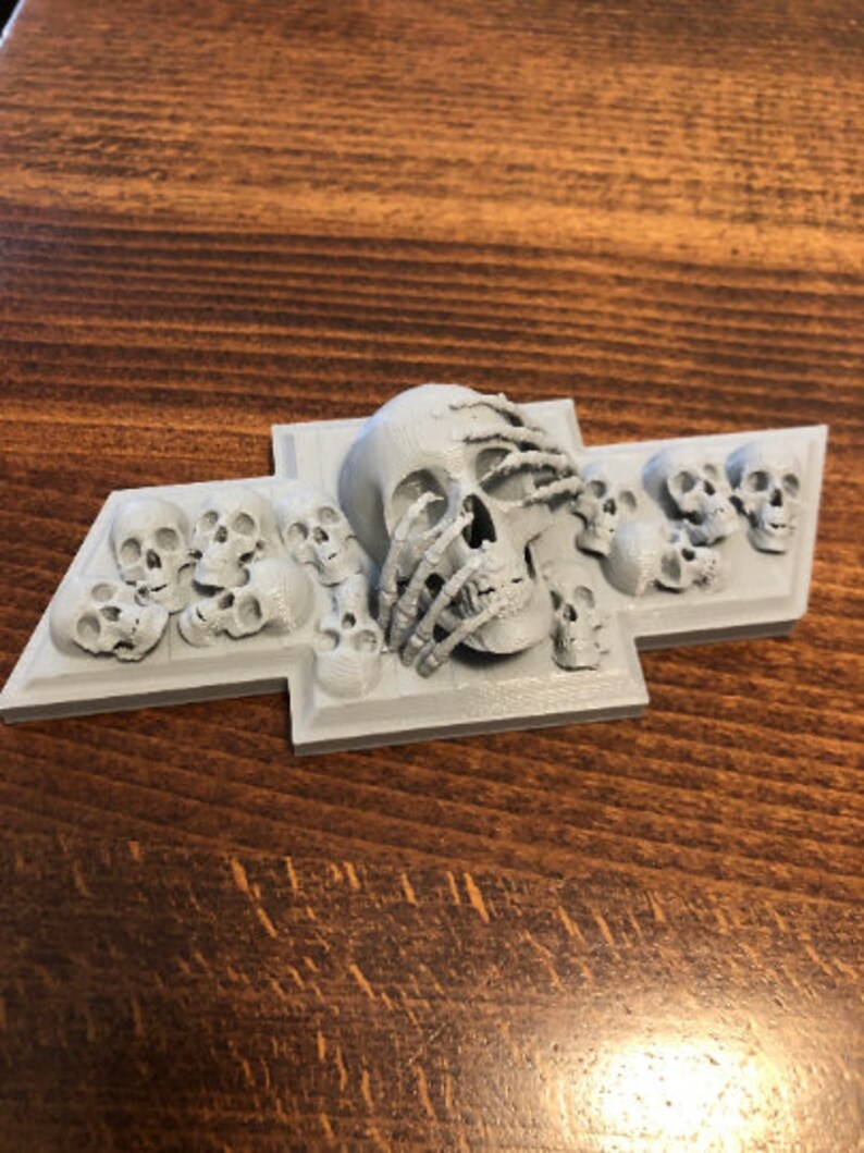 Chevy Custom Skull Bowtie Grille Replacement Logo for Etsy