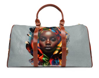 Waterproof PU Leather Travel Bag: Stylish Carry-on Luggage (20" × 12'' × 9")