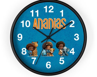 Wall Clock, Nursery Clock, Clock, Personalized Clock, Custom Clock