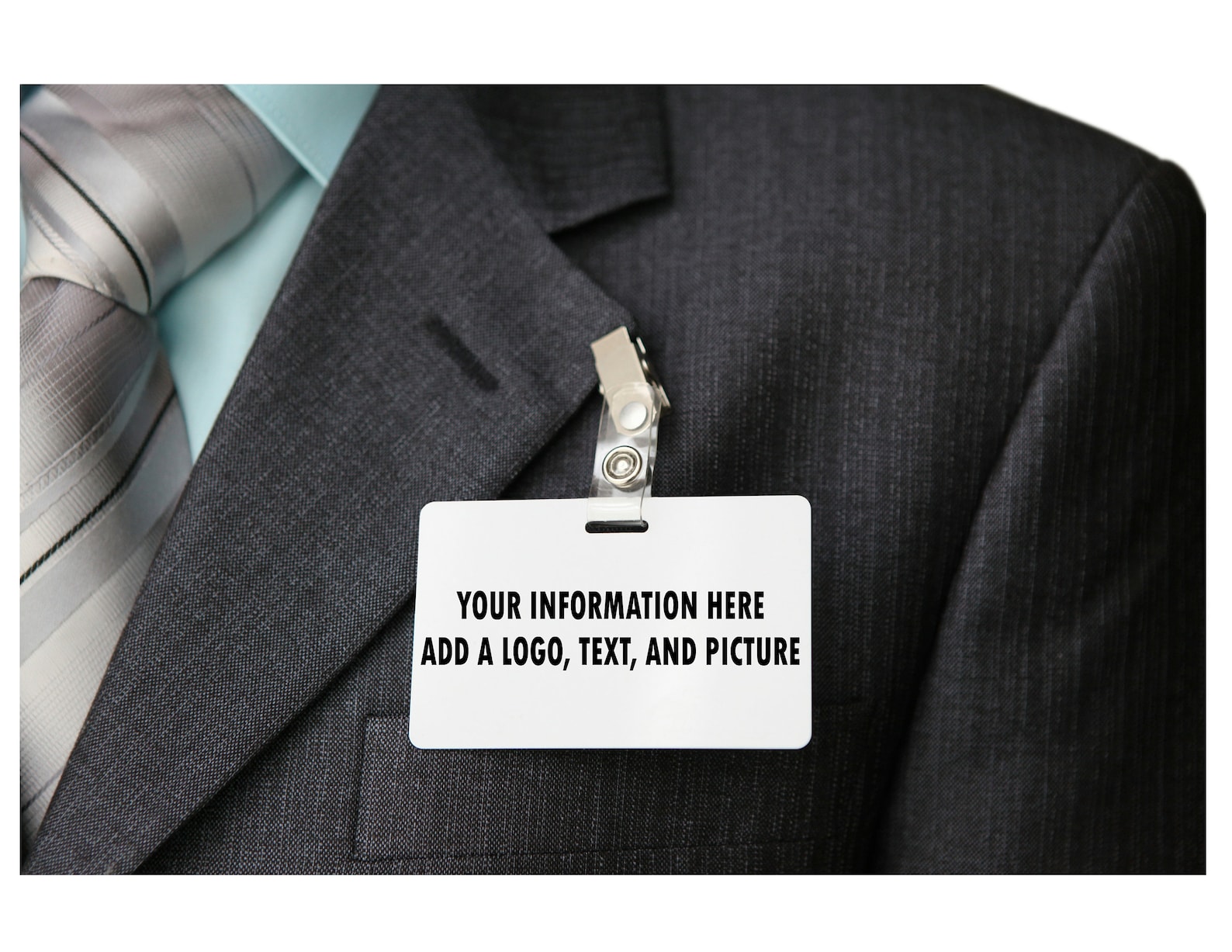 Customizable ID Badge: Personalized Name Tag, Office Pin - Etsy