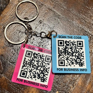 Custom Metal QR Code Keychain for Business Networking