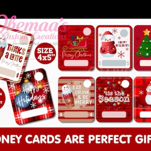 Carte d’argent de Noël, Porte-cartes, Porte-argent festif, Cadeau de Noël, Porte-carte d’argent en bois