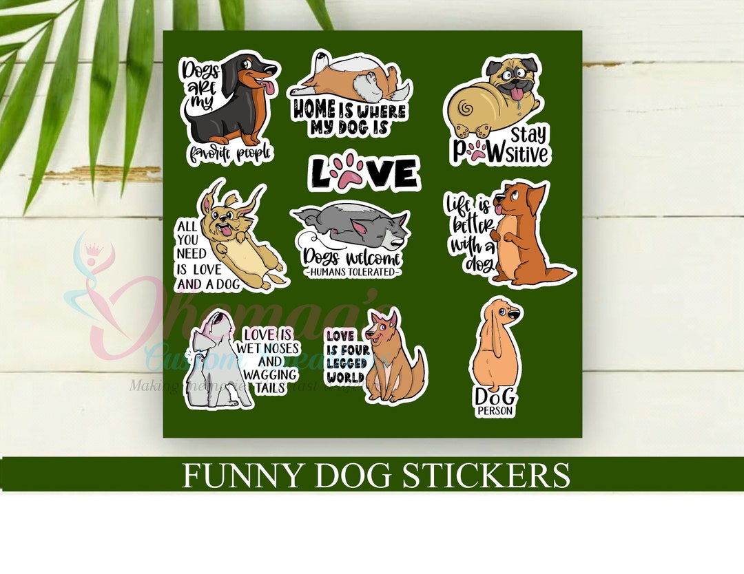 Computer Dog Sticker 10 Sticker Pack | Decals Vinyl for Laptop | Dog Stickers | Notebooks ...
