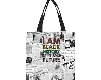 Soy Historia Negra Bolsa de lona con estampado integral/Pequeña