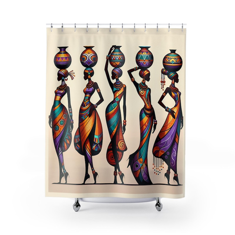 Afro Niger Shower Curtain Dama Gazelle African Pattern - Republic Day LT14