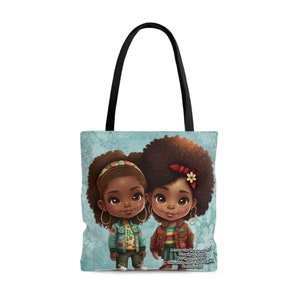 Tote Bag, Spring Tote, Afro Girls Tote