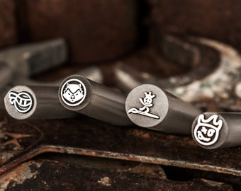 Pumch Metal Custom Logo Steel Stamp Punches Jewelry Leather  Blacksmith Wood