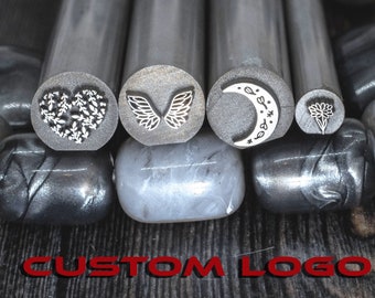 Stamp Custom Logo Metal Design Ceramic Clay Blacksmith Leather Jewellery Stamping Punch Stamps Customized