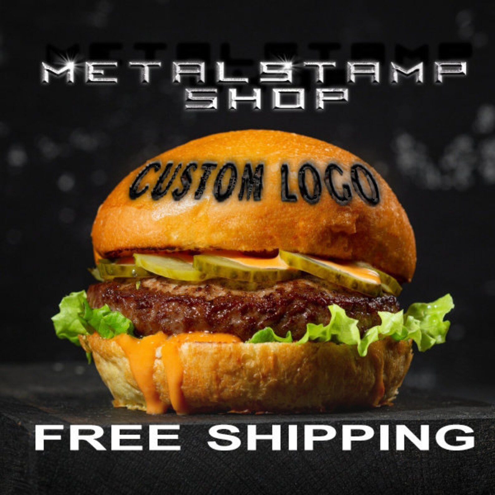 Burger Branding Stamp Personalized for Bread Food Fruits Ice Etsy