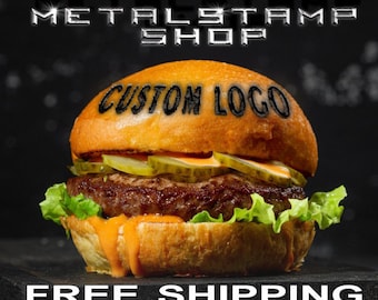 Burger Branding Stamp Personalized for Bread Food Fruits Ice Metal Design