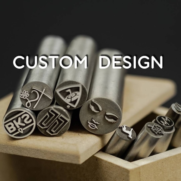 Custom Logo Stamps for Press Metal Jewelry Stamping Punch Stamp Leather Blacksmith Stamp