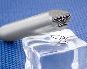 Timbratura del fabbro Timbri di punzonatura per produttori di coltelli Timbro in metallo personalizzato Lame per coltelli In acciaio Touchmark Anvil Design